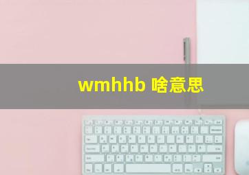 wmhhb 啥意思